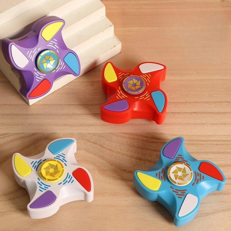 Glowing Music Fidget Spinner Whack A Mole Memory Game Spinning Top Tip Relieve Stress Relief Toy Anti Anxiety For Children Lure