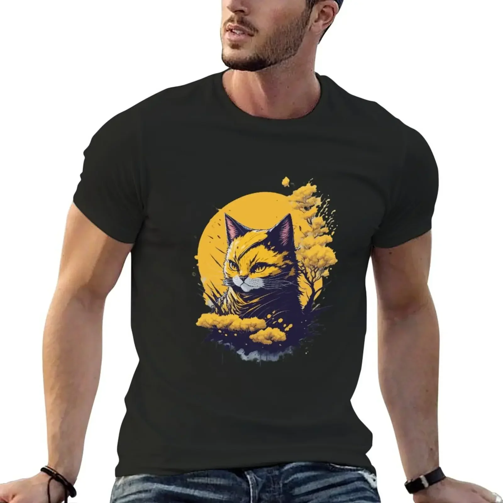 Ultimate Warrior: Shinobi Cat 2 T-Shirt basketball graphic tees oversized heavy weight t shirts for men