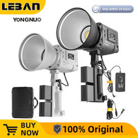 YONGNUO LUX200 YNLUX200 W 3200K-5600K Bowens Mount Handheld Luz LED ao ar livre com alça adaptador de energia