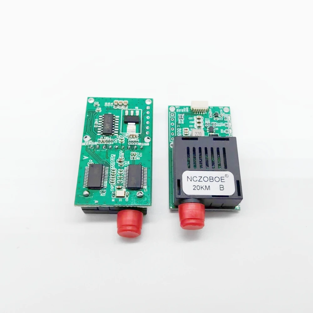 محول ألياف NCZOBOE أحادي الوضع FC/UPC TX/RX 1 قناة فيديو + UART & TTL & SBUS إلى وحدة تحكم بصرية 20 كجم