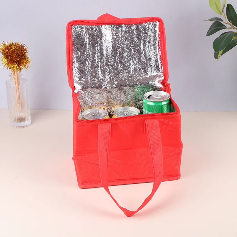 Portable Lunch Cooler Bag Folding Insulation Picnic Ice Pack Food Thermal Bag Drink Carrier Insulated Bags Beer Delivery Bag