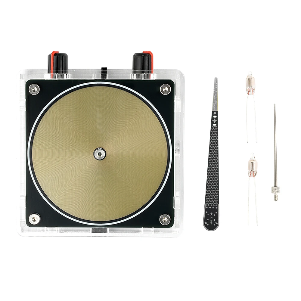 

Multi-Function Lightning Speaker Tesla Coil Artificial Lightning Touchable Music Rhythm Wireless Transmission Lighting, Educatio