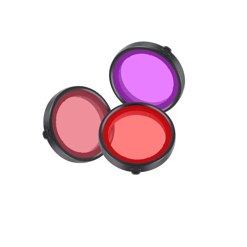 Para DJI OSMO Action 5 Pro/4/3 Cámara de Acción funda impermeable carcasa protectora rojo rosa púrpura filtros de buceo conjunto Accesorios