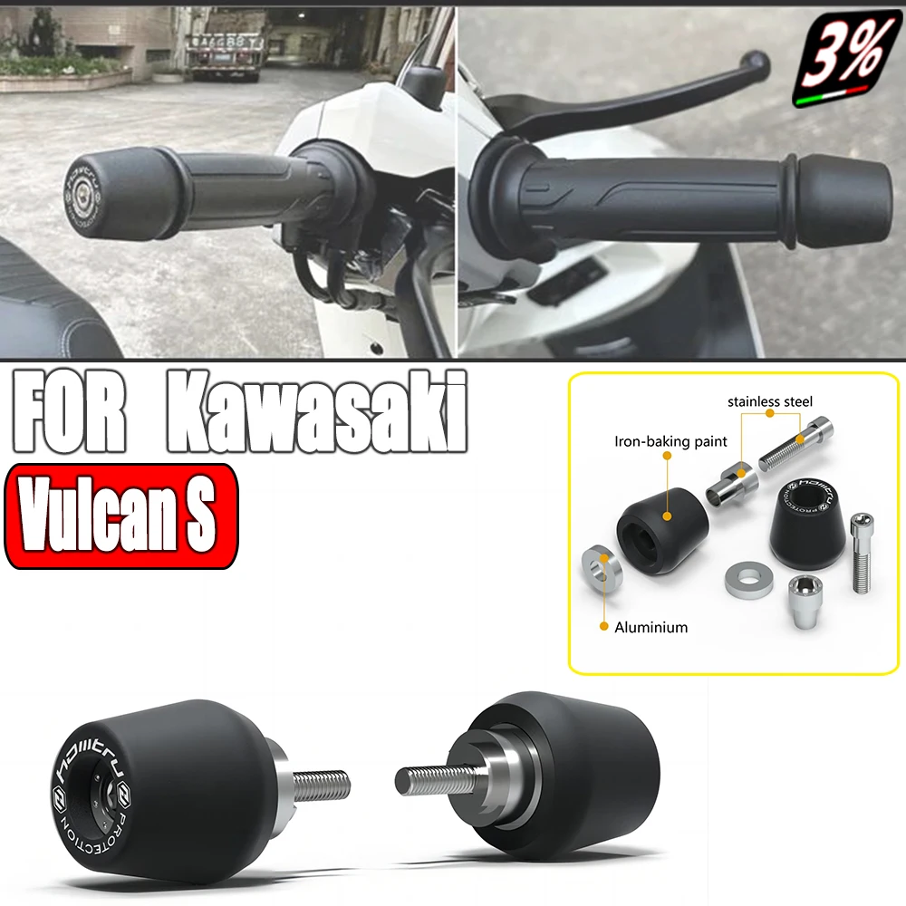 

For Kawasaki Vulcan S 2015-2023 Handle Bar End Weight Grips Cap Vulcan S Performance Motorcycle Fairing Guards Engine Crash Pad