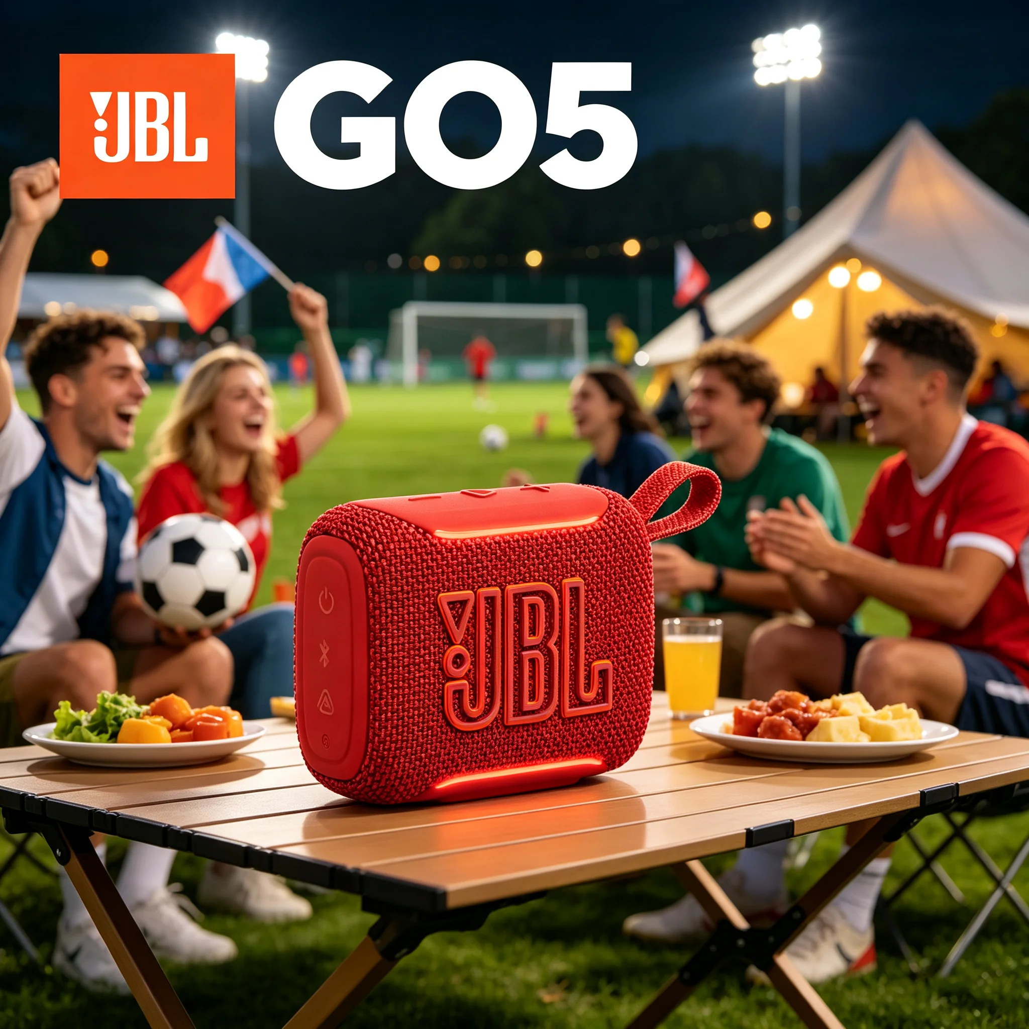 JBL GO5 & JBL FLIP7 Bluetooth Speaker Pack, GO5 RGB Edge Light, Flip7 Powerful AI Enhanced Bass IP68 for Camping and Beach
