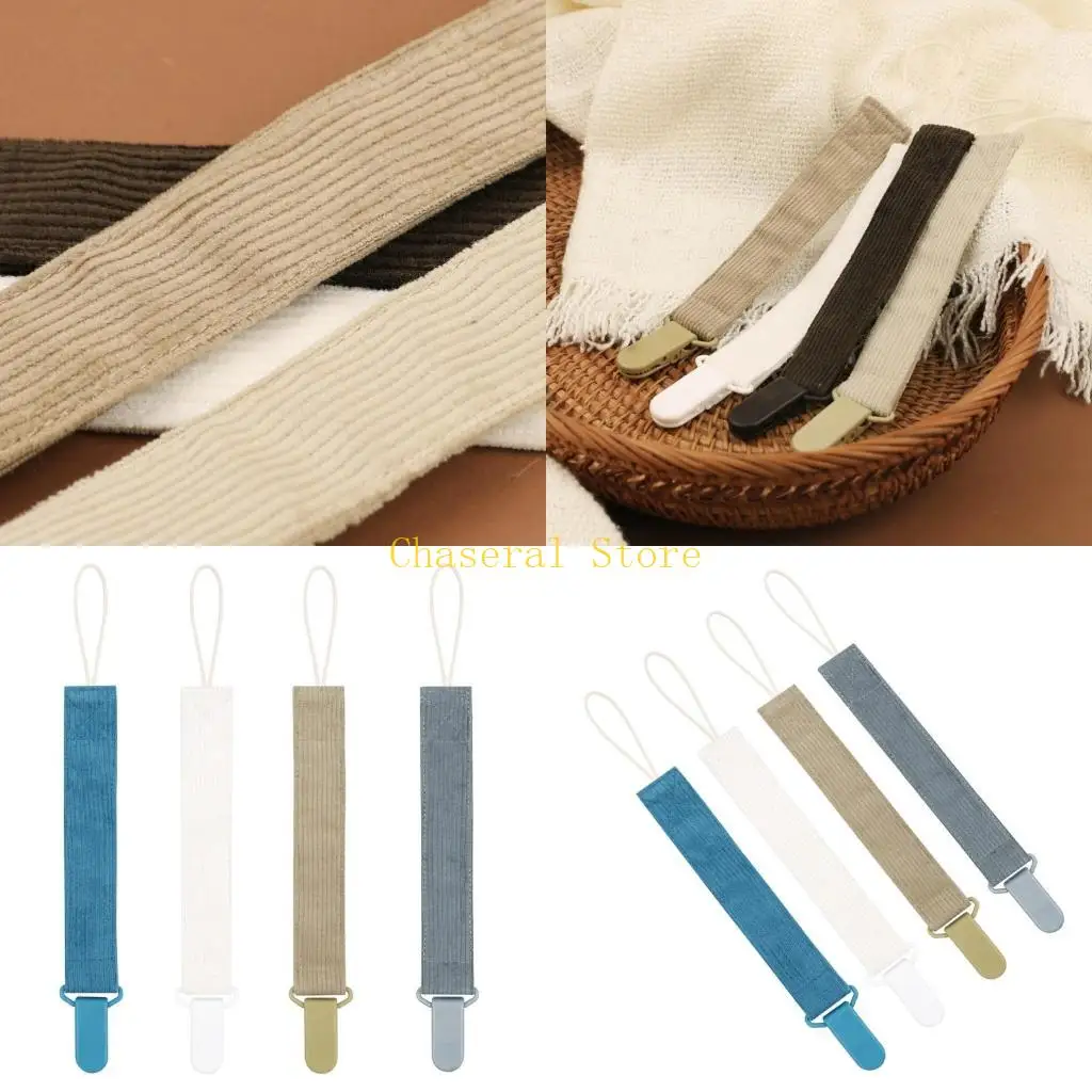 

E7CE 4 шт., цепочка для детской соски, ремешок для соски для малышей, вертикальная полоска, держатель игрушки для прорезывания