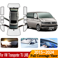 For Volkswagen VW Transporter Caravelle Multivan Doubleback T6 LWB 2015~2024 Car Sunscreen Window Sunshade Cover Car Accessories