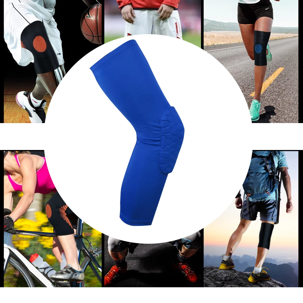 

Basketball Knee Pads Protector Black Running Men Leg Sleeve Honeycomb Sports Support Brace Elbow Knee Fitness Shaping
