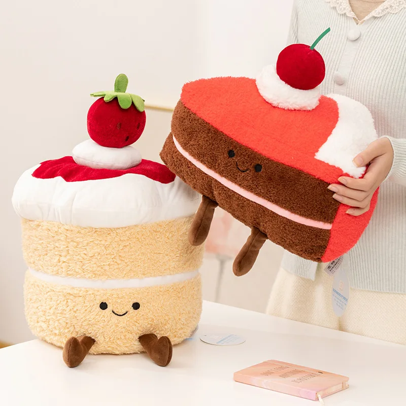 

Fun Realistic Swiss Roll Plush Toy Cute Birthday Cake Dessert Figurine Soft Gift for Kids & Girls Birthday Party