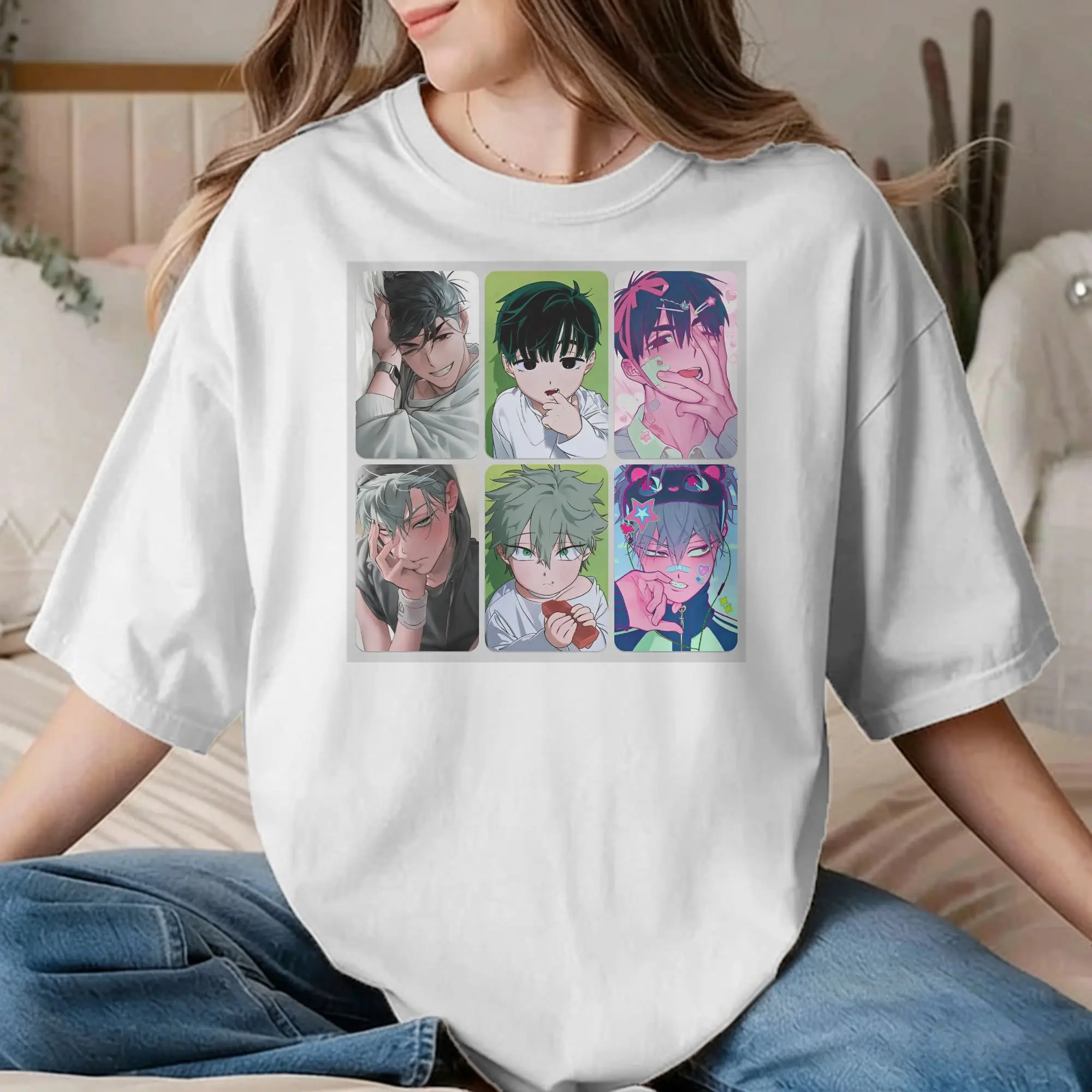 Camisetas Alien Stage Idol para Homens e Mulheres, Roupas de Algodão Puro, Moda, Camisetas de Manga Curta com Gola Redonda, Tamanhos Grandes