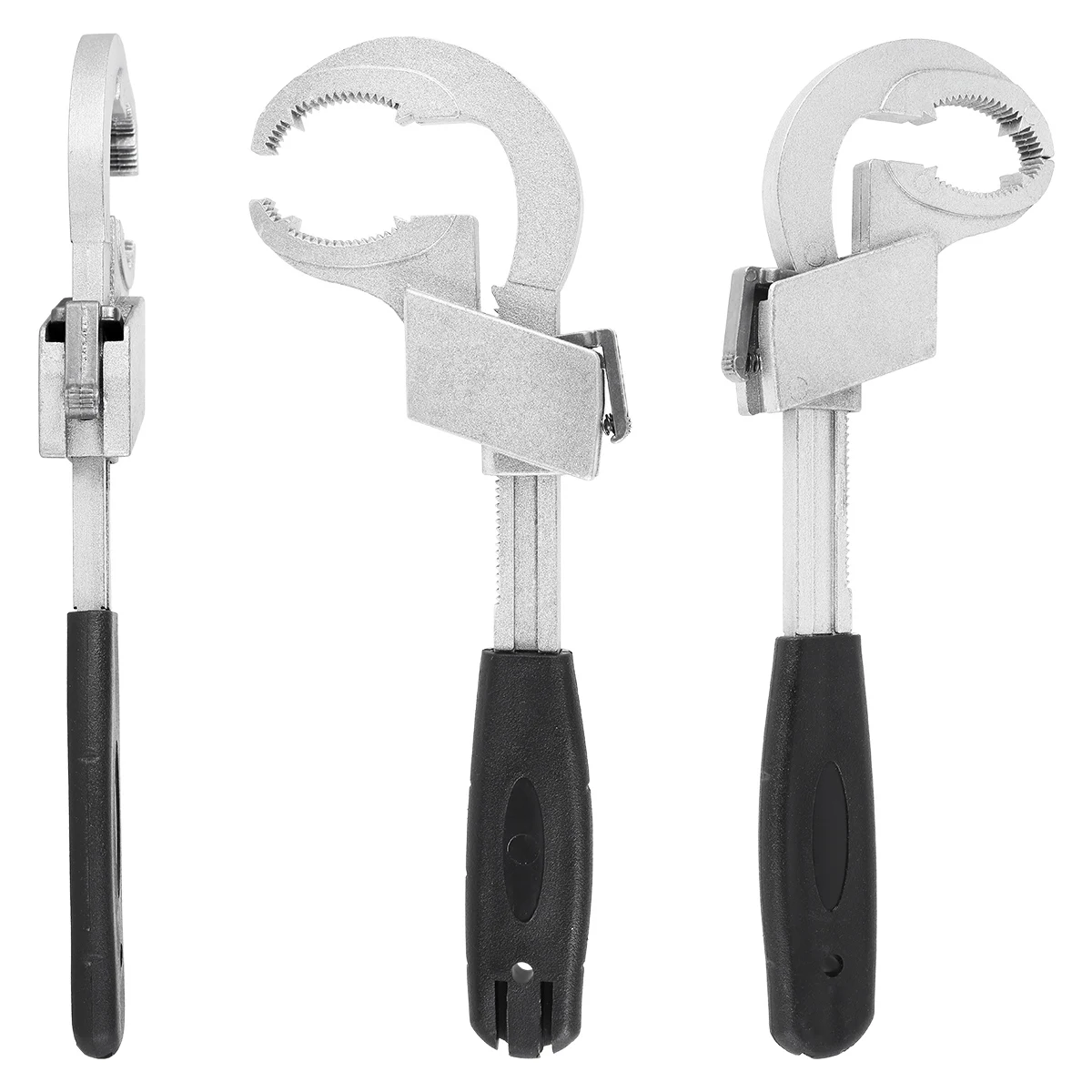 4 in 1 Multifunctional Wrench Set for Sink HCS Adjustable Water Pipe Spanner with 3 Card Slots Repair Hand Tool