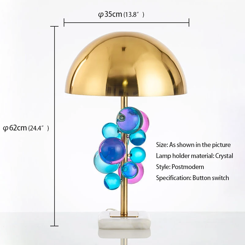 ULANI lampada da tavolo moderna LED Creative Colored Decor CrystalDesk Light per la casa soggiorno camera da letto comodino