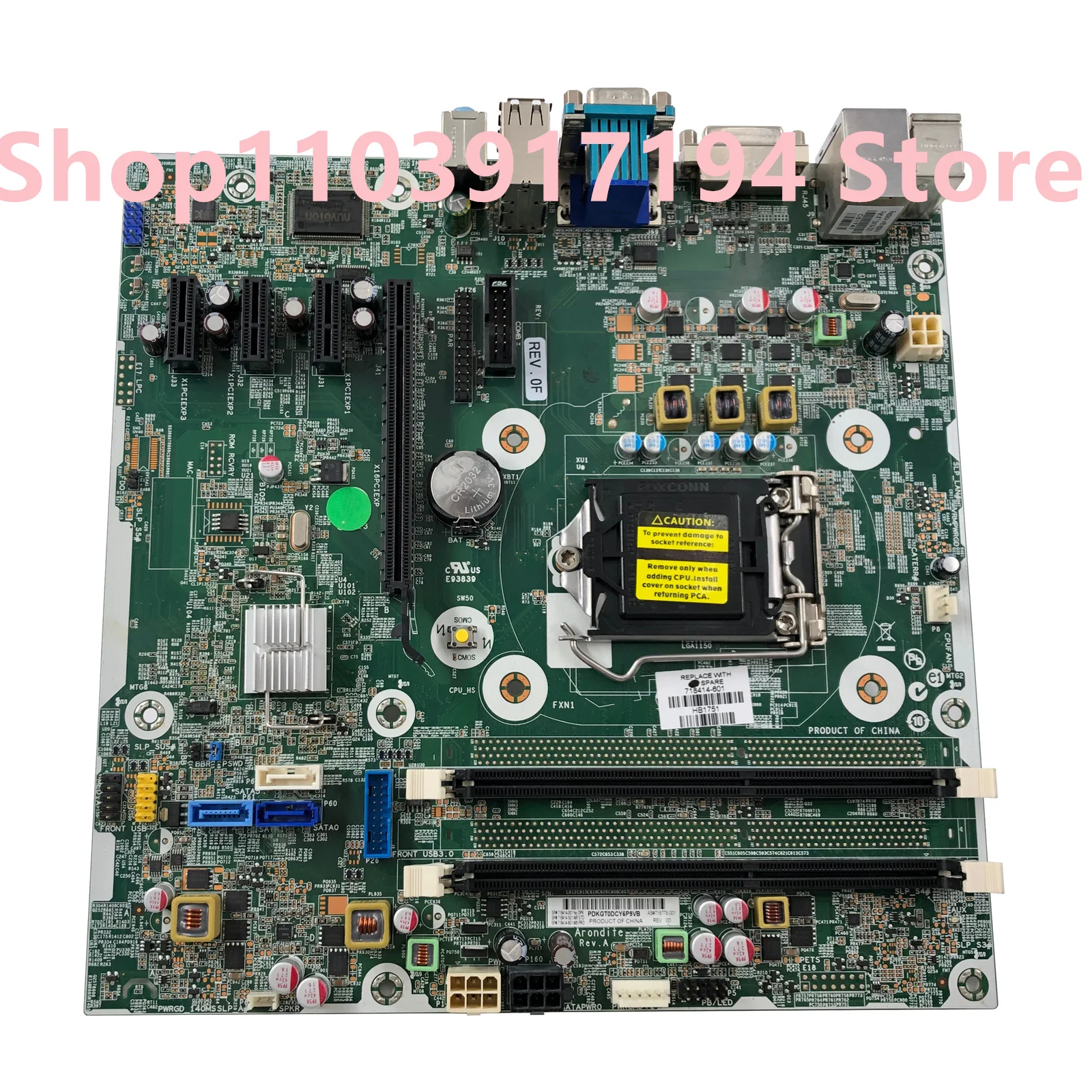 

FOR HP ProDesk 400 G1 SFF Motherboard 718414-001/718778-001 H81 Motherboard