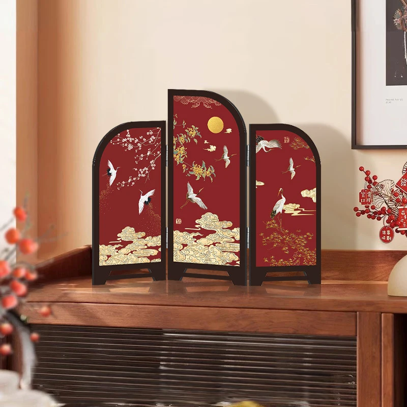 Chinese Design Mini Screen Ornaments Oriental Style Desk Partition High-end Entrance Cabinet Dining Room Bedroom Decor Crafts