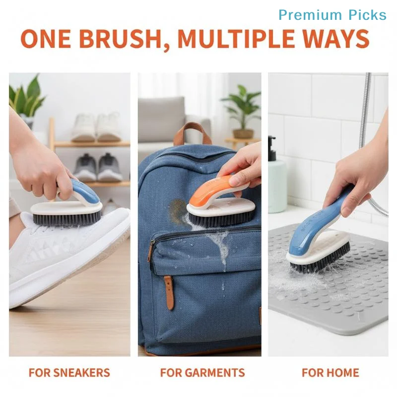 portable1PC Cleaning Brushes Soft PP Bristles With Handle Perfect For Shoes Clothes Home Use Shoe washing brush