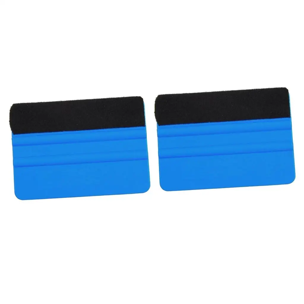 2pcs Vehicle Car Squeegee Felt Edge Decal Stickers Scraper Applicator