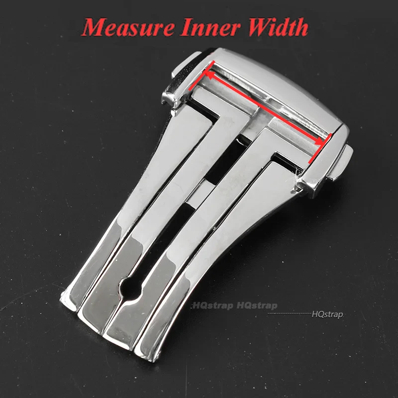 Stainless Steel Watch Buckle for Omega Deployment Clasp for Leather Rubber Watch Band Butterfly Button Folding 16mm 18mm 20mm image 6