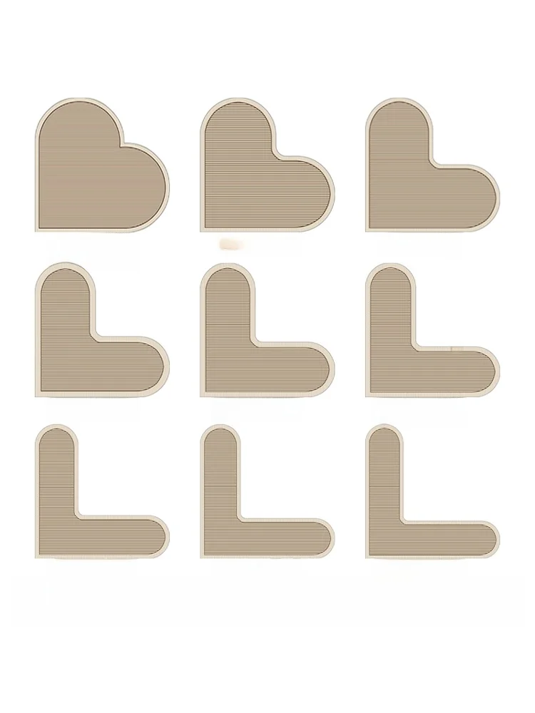 バスルーム-l-字型-ハート型マット-速乾性-シリコン-デンドロイド-玄関ドアマット-キッチンシンク-吸収性-滑り止め-フロアラグ