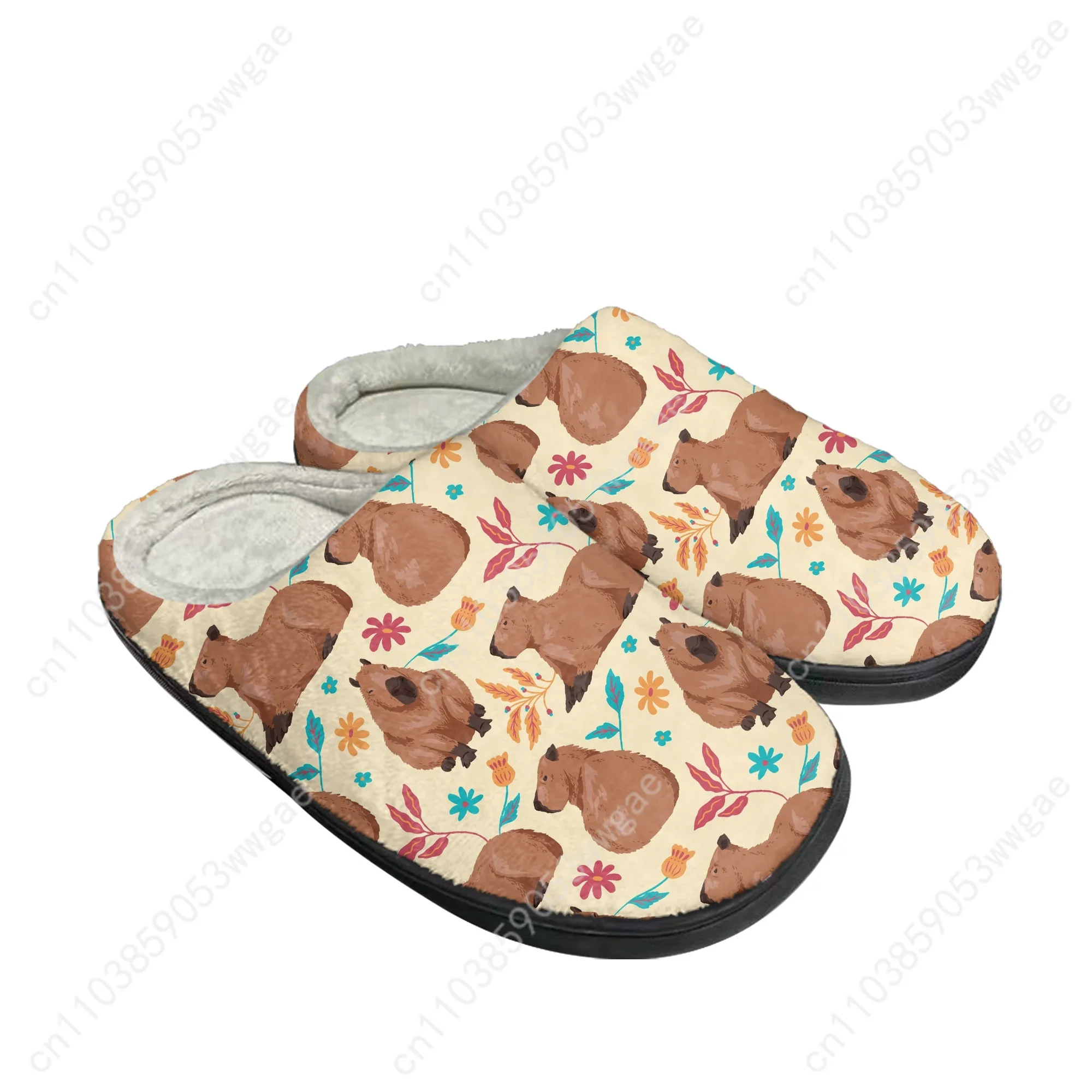 Capybara Cotton Shoes Family Slippers Mens Womens Teenagers High Quality Plush Bedroom Casual Warm Shoes Personalized Slippers