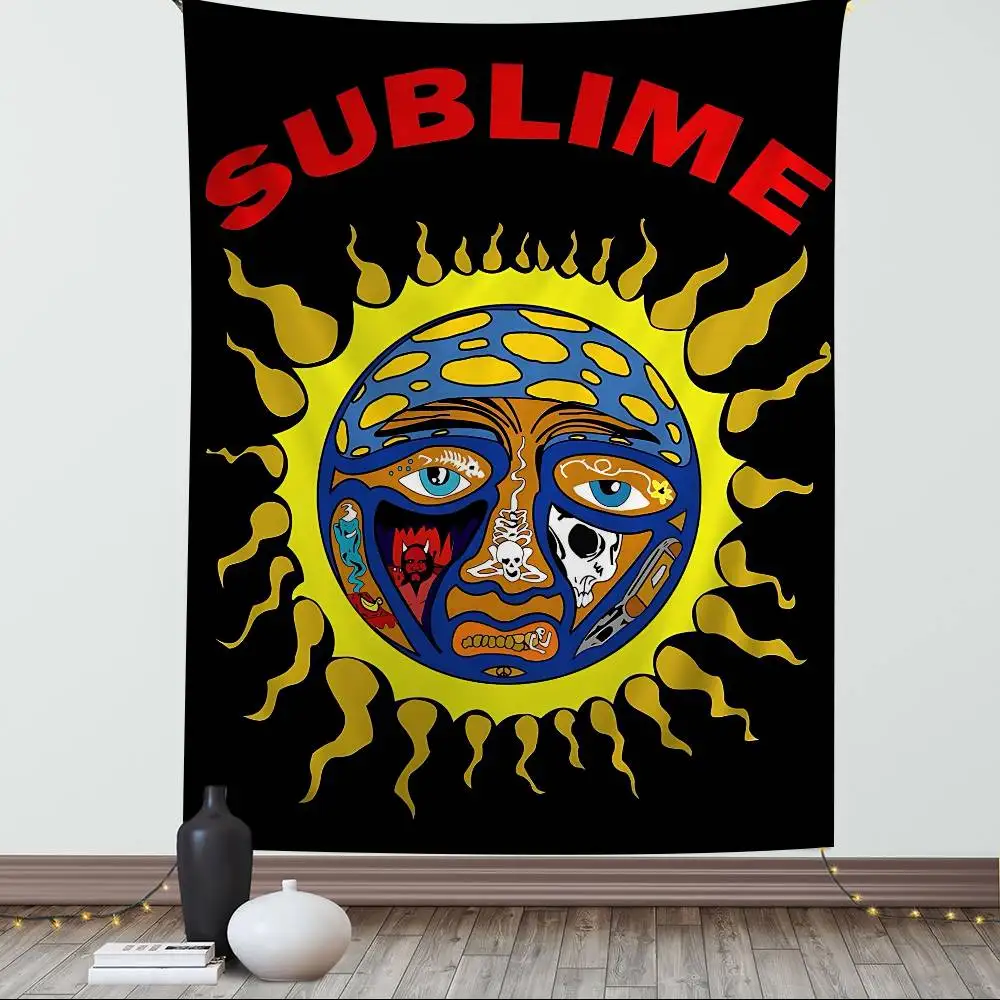 Sublime Band Anime Tapestry Cheap Hippie Wall Hanging Bohemian Wall Tapestries Mandala Home Decor Free Hooks Included nontoxic
