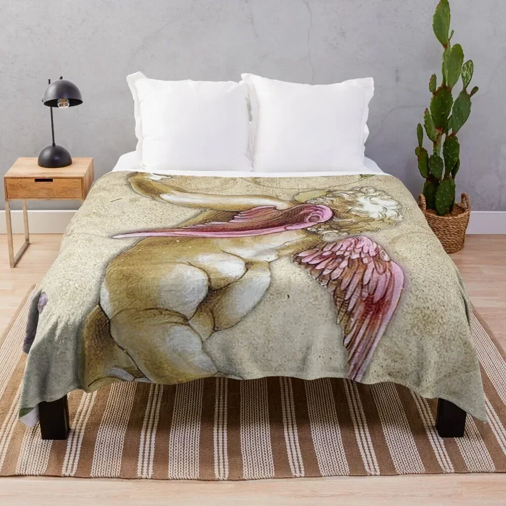 vintage angel, victorian angel Throw Blanket Stylish Warm Blanket for Living Room Bedroom