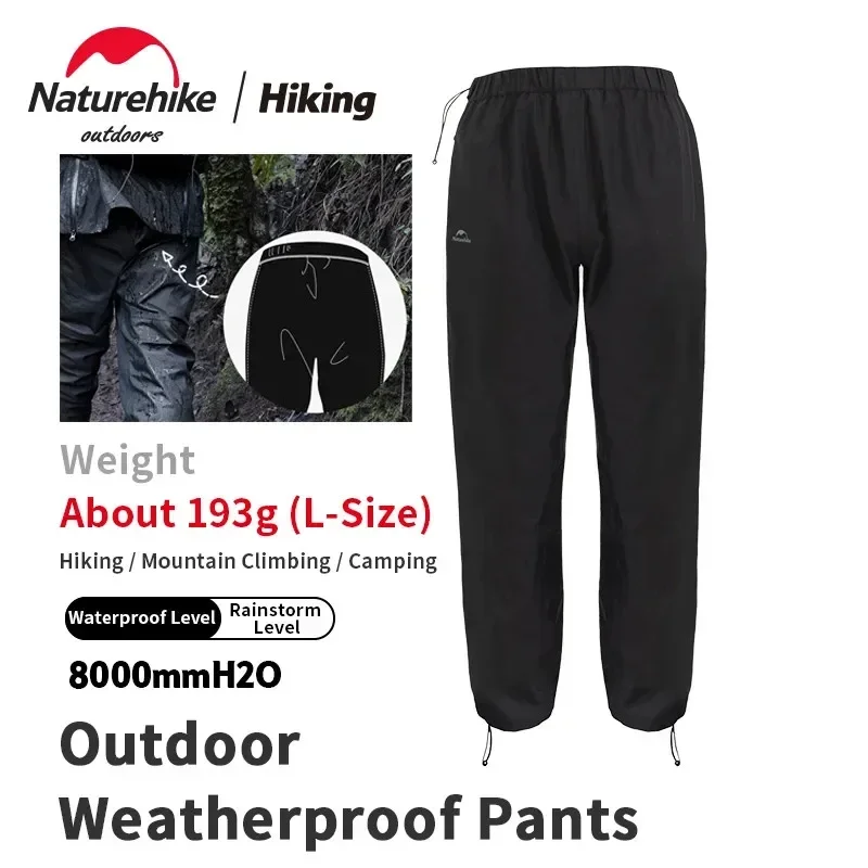 

Naturehike Mens Outdoor Hiking Climbing Rainproof Pants Portable Ultralight Rainpants Windproof Waterproof Camping Rain Trousers