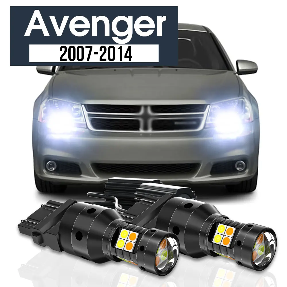 

2pcs LED Dual Mode Turn Signal+Parking Light Blub Lamp Canbus Accessories For Dodge Avenger 2007-2014 2009 2010 2011 2012 2013