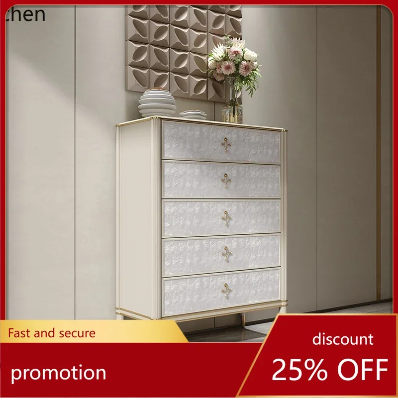 

Элитный шкаф для хранения вещей HXL из массива дерева, современный простой комод для гостиной с выдвижными ящиками