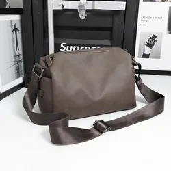 Bolso cruzado de diseño Simple para hombre, bandolera de hombro informal a la moda, de cuero PU sólido, para uso diario