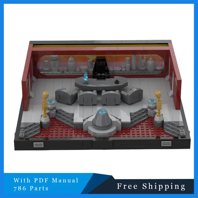 

786 шт. Звездный боевой набор MOC, модульная серия зданий, знаменитый персонаж фильма, офисная модель, сделай сам, сборка, детская игрушка, подарок на день рождения