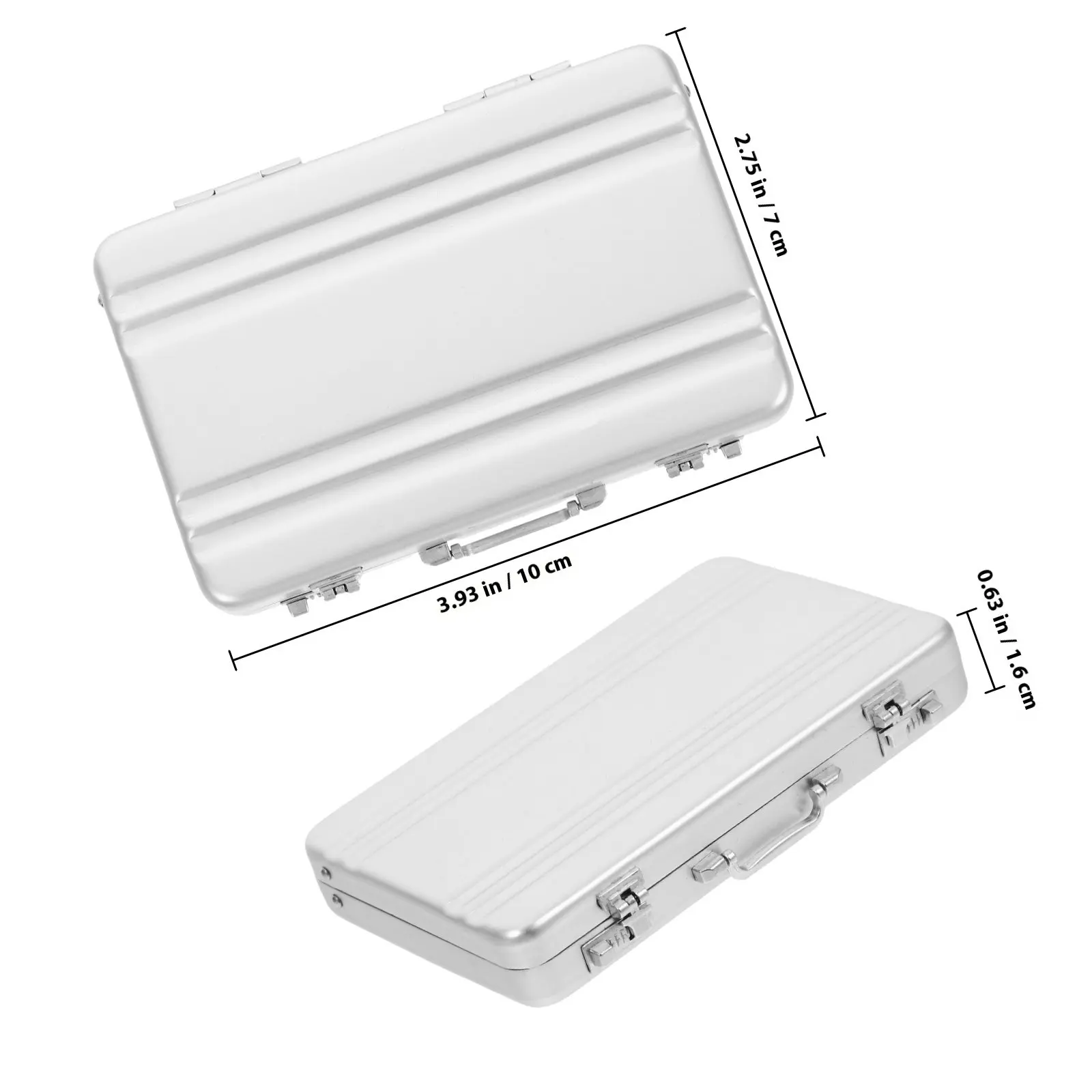 Aluminum Alloy Card Storage Box Portable Compact Business Card Case Name Cards Organizer Multi-Function Visiting Cards Holder
