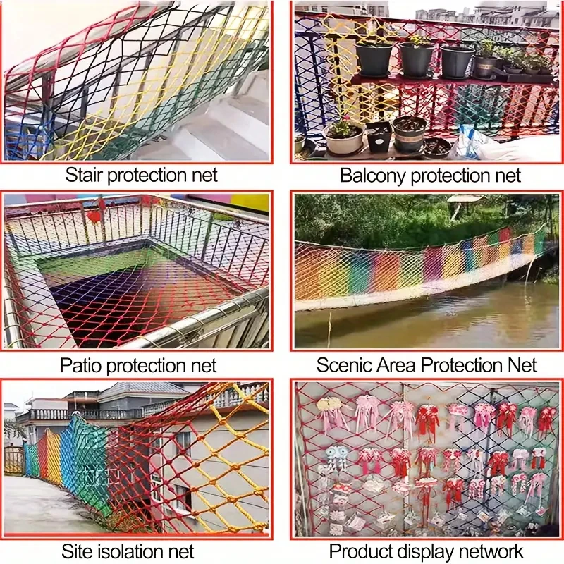 1pc Rope Net Kids Safety Netting Stair Balcony Railing Child Safety Net, Playground Netting Patio Fence Protection Net