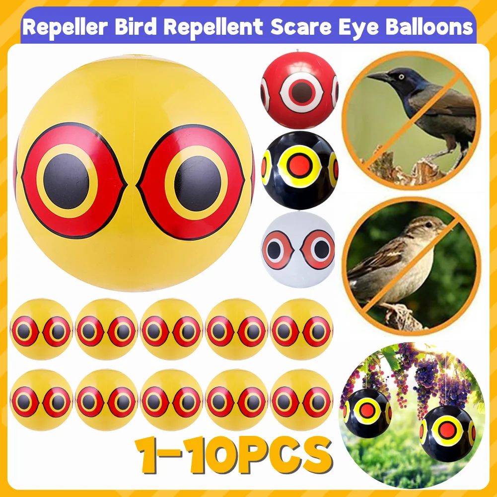 40CM Scare Eye Balloons Visual Deterrent Keep Ducks Away From Swimming Pool Pigeons Woodpecker Bird Repellent Garden Accessories