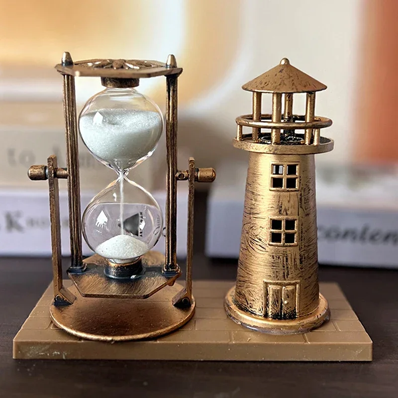 1PC Creative Student Gift Retro Ferris Wheel Quicksand Hourglass Ornament Domestic Home Office Desktop Decoration Craft Gift