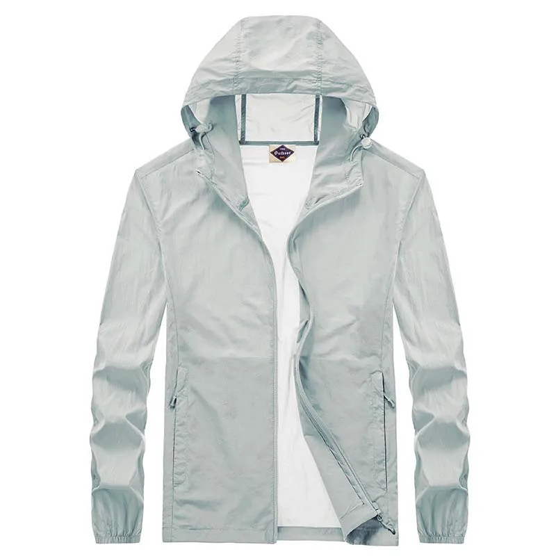 Summer Windbreaker Men Camping Coat Male Jackets Men's Waterproof Man Hooded Spring Cut Wind for Cycling Sunscreen Clothing Mens