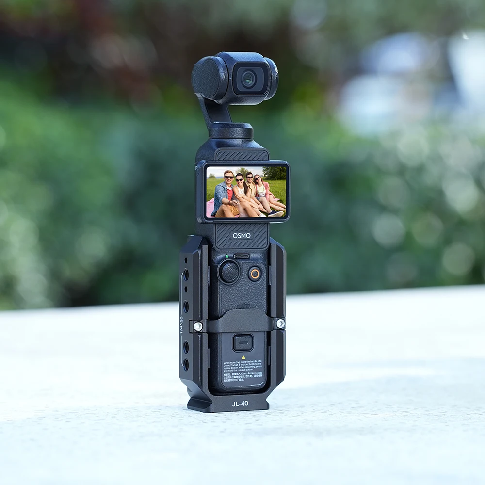 FOTGA Käfig für Pocket 3/4/4P Erweiterungsadapter Zubehör für DJI Osmo Pocket 3 Aluminium-Schutzkäfig Metallhalterungsadapter – Detail 8