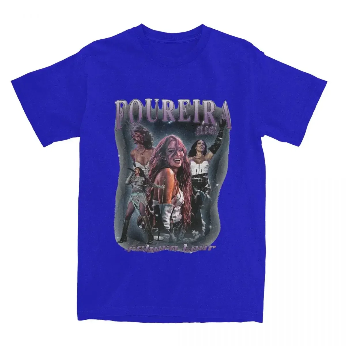 Men Greek Singers And Dancers Cotton T-Shirts Summer O Neck Harajuku Tees Oversized Tops Eleni Foureira Reborn Tour T-Shirt 2024