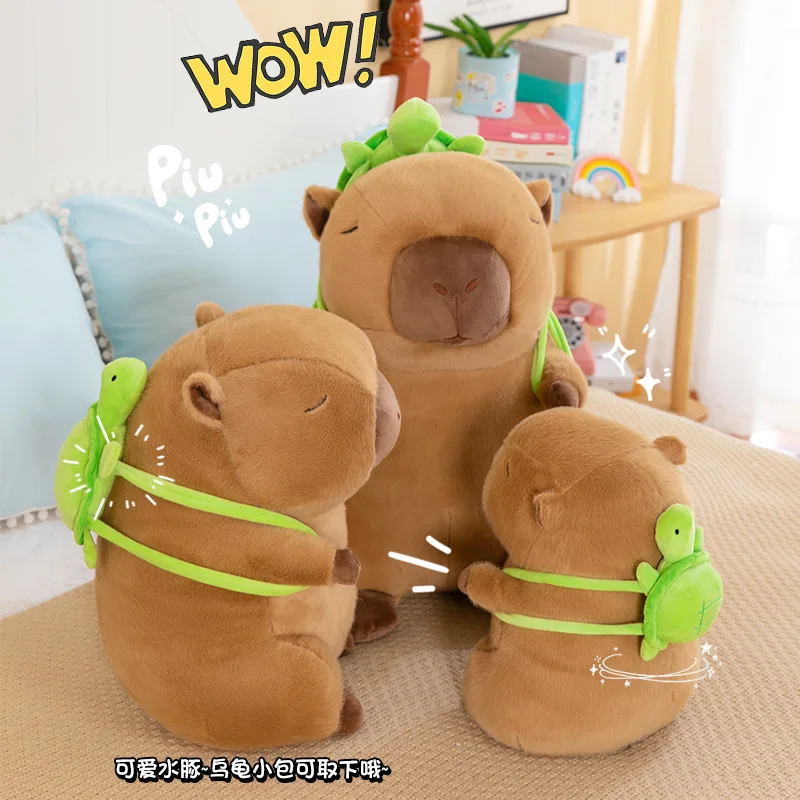 Fluffy Capybara Plush Doll Kawaii Tortoise Stuffed Animals Toys Kids Juguetes Birthday Gift Home Decor