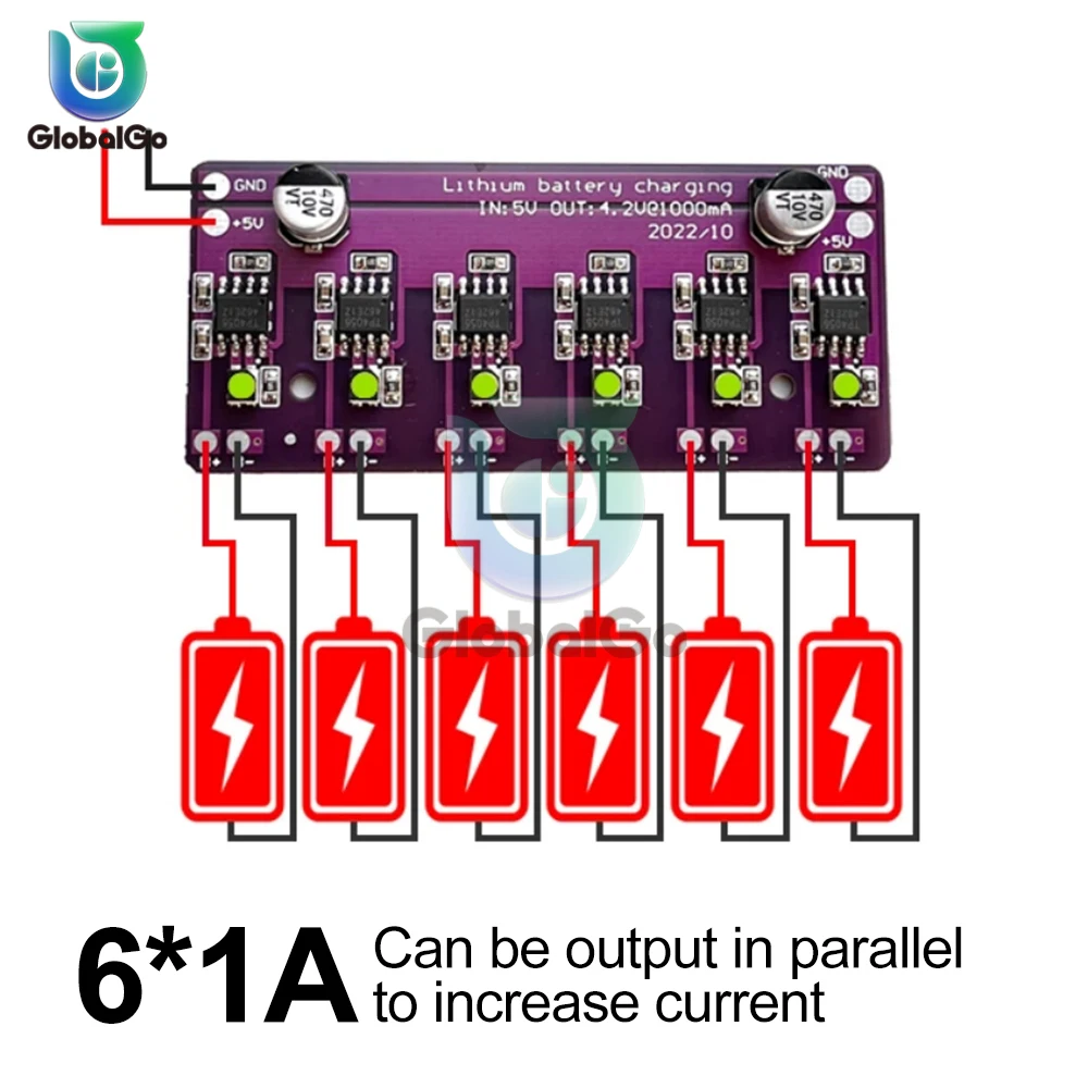 Módulo de carga PCB, placa de circuito, cargador, matriz, entrada de 5V para batería de litio de 18650 4,2 V, accesorios para patinete eléctrico