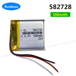 582728   3.7V 500mAh akumulator litowo-polimerowy litowo-jonowy do Q50 G700S K92 G36 Y3 inteligentny zegarek dla dzieci mp3 zestaw słuchawkowy Bluetooth