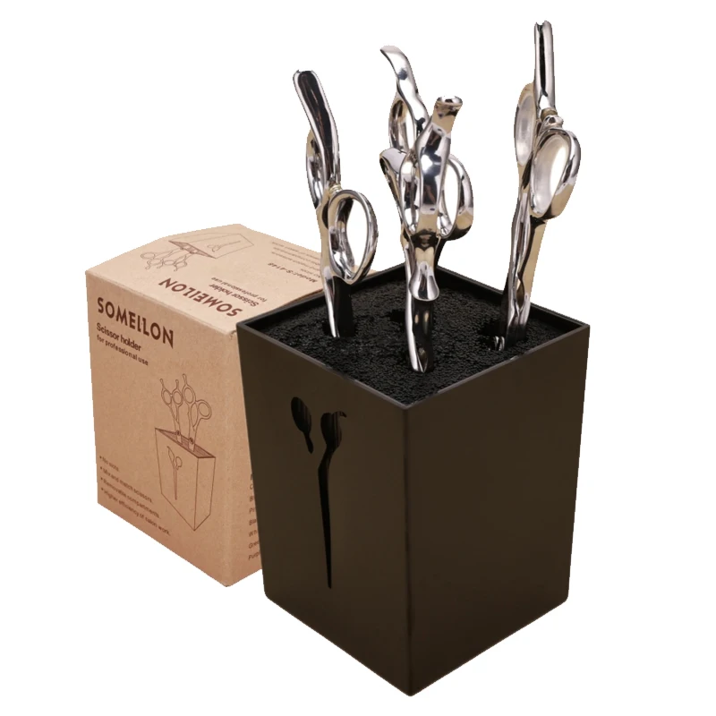 Scissors Holder Storage Box for Barber Shear Holder for Stylist Salon Hairdresser Scissor Keeper Hairdressing Desktop Organizer