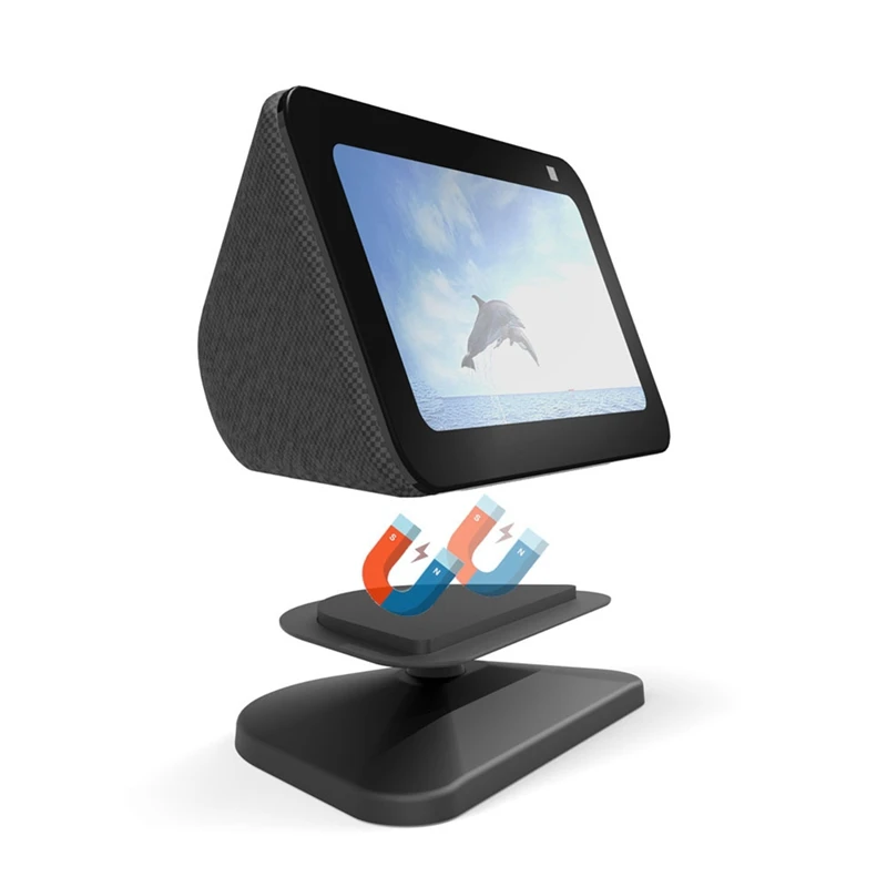 

Adjustable Stand for Echo Show 5 (3Rd Gen), Smart Display Magnetic Stand Mount, with 360 Degree Anti-Slip Base - Black