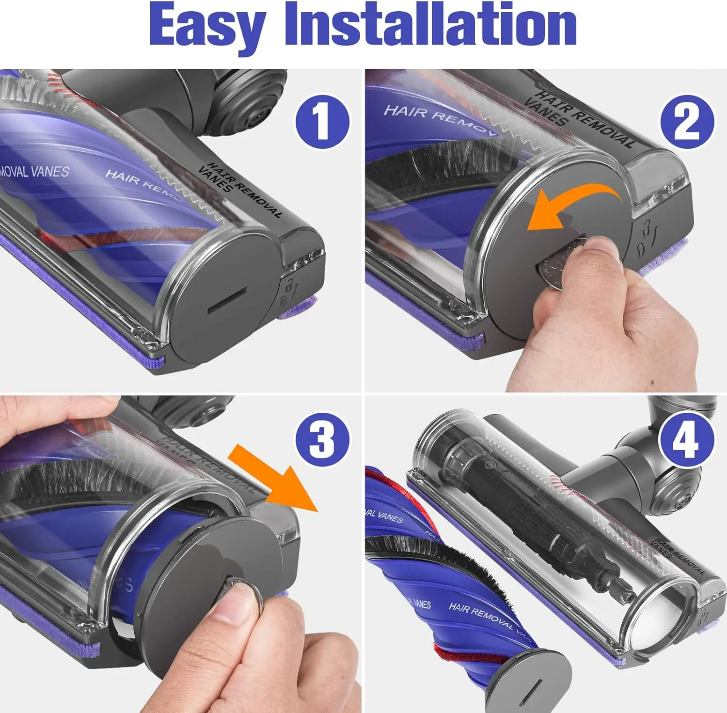 Upgraded Anti-Tangle Motorbar Replacement Brush Head For Dyson V9