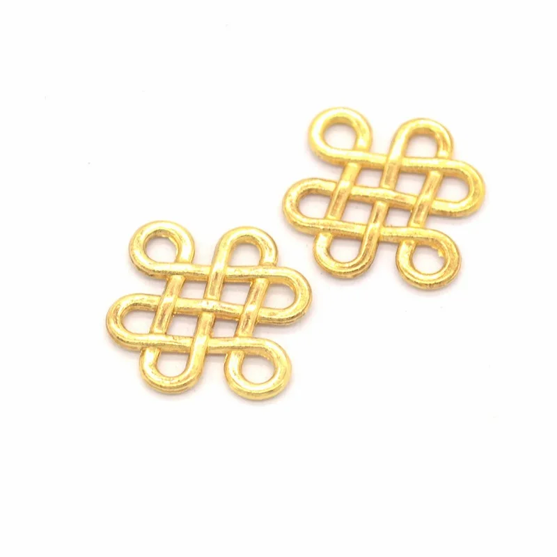 40pcs Antique silver color alloy Chinese knot Charms Pendants Necklace Beads for DIY Big Hole Beads Bracelets Charms J108