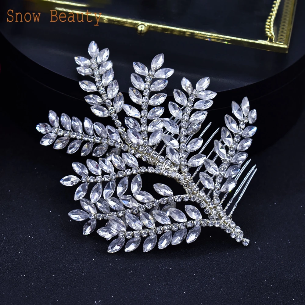 DZ020 Luxurious Bridal Comb Crystal Headwear Rhinestone Hair Accessories For Women Wedding Hair Clips for Women Tiara Headpiece