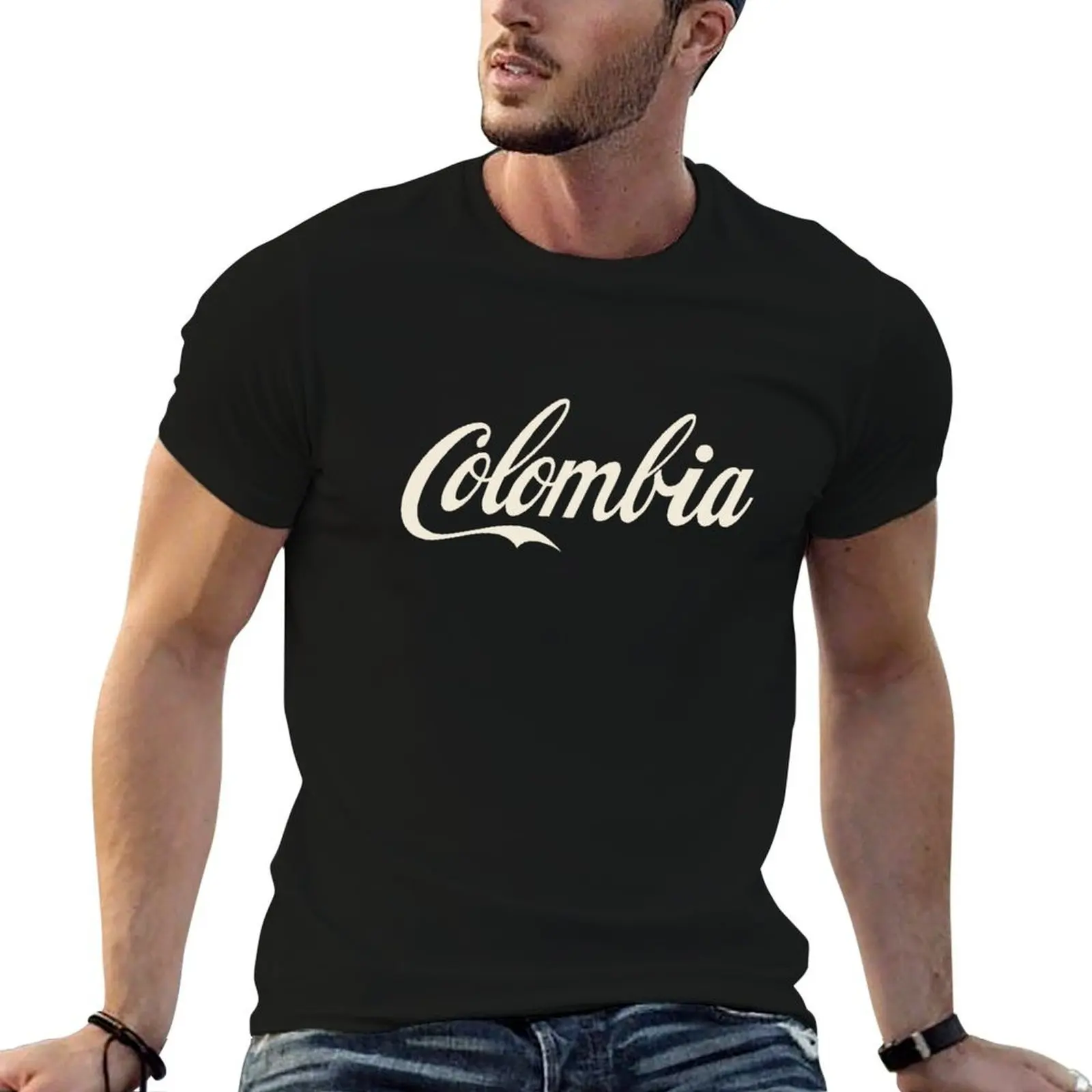 

Colombia pop art T-Shirt t shirts for man graphic funny t shirt personalised t shirt for man 100 percent cotton T-shirt