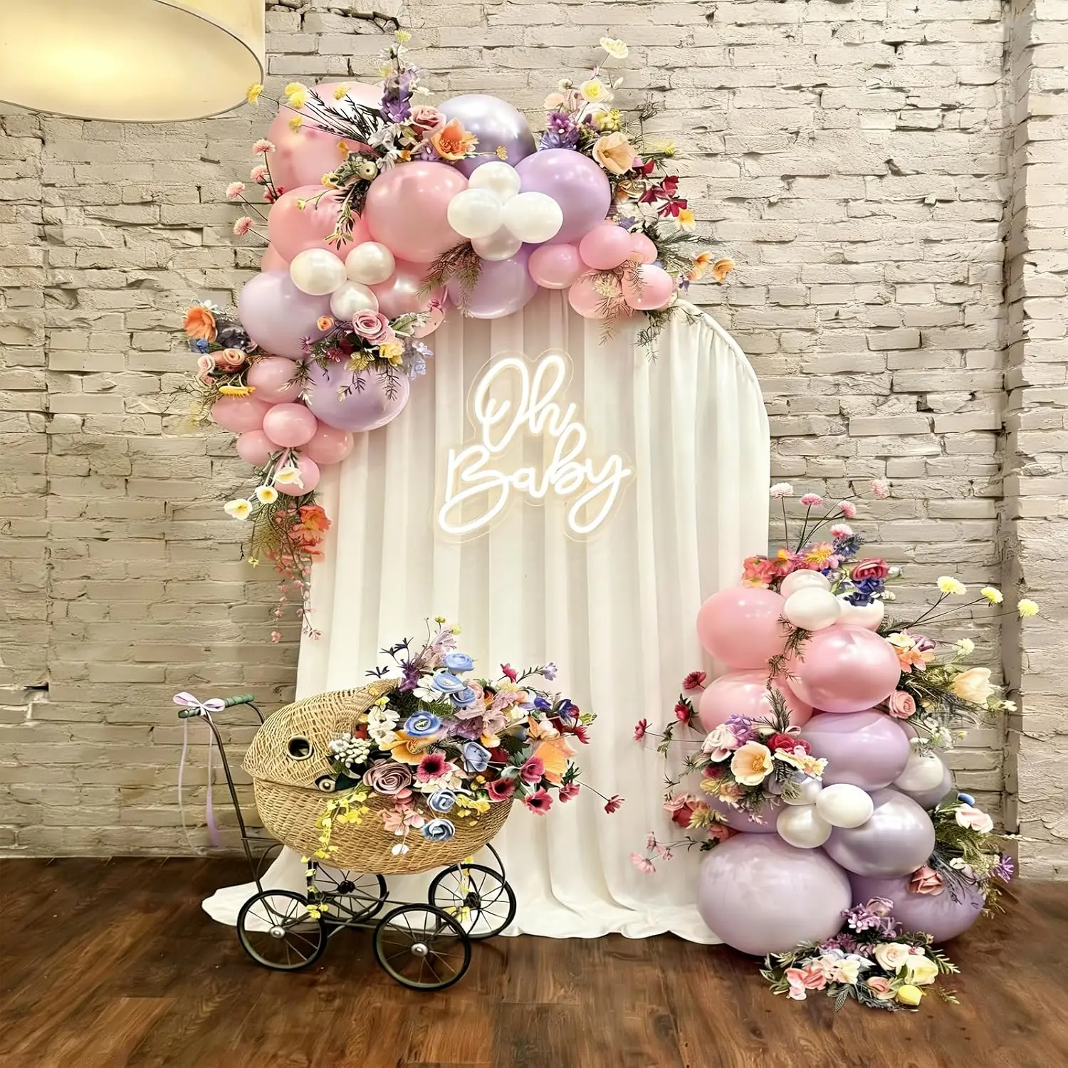 Oh Baby Neon Sign Baby Shower Gender Reveal LED Neon Light for Newborn Party Kids Bedroom Home Wall Decor Gifts USB Powered