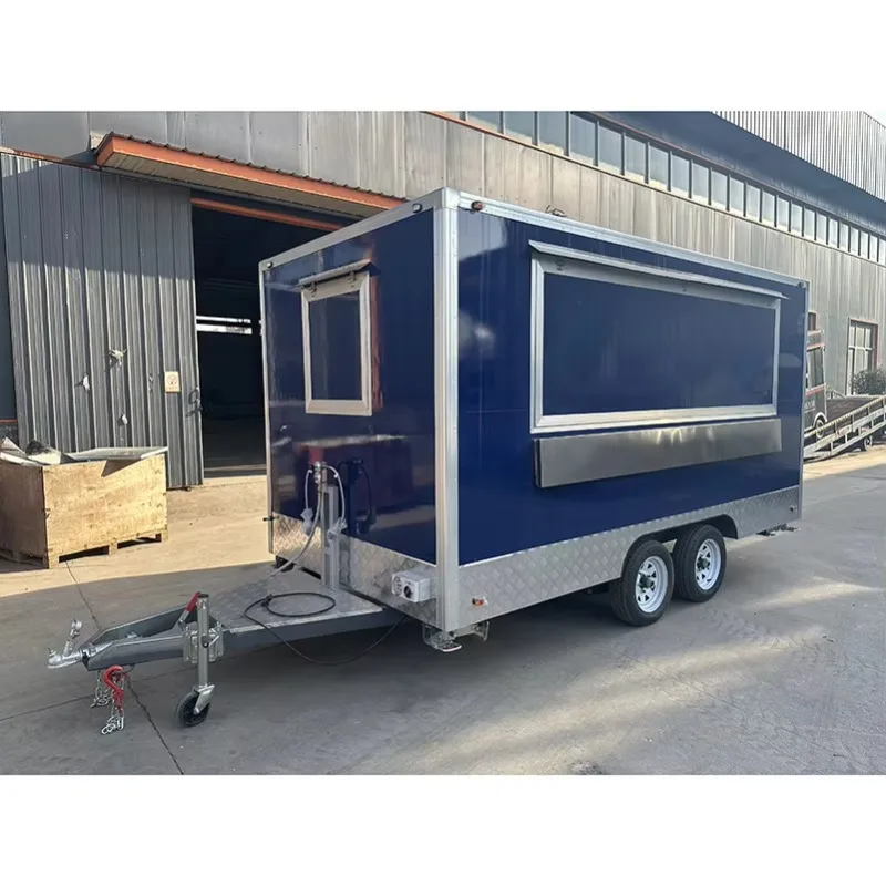 Customized Food Trucks Trailer For Sale In Germany Fully Equipped Kitchen Vending Drink Trailer Hot Dog Foodtruck Mobile Kitchen