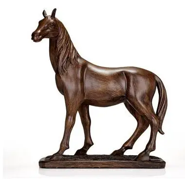 

Animal home crafts European imitation sandalwood Trojan horse to successful horse ornaments resin crafts creative Feng Shui to a