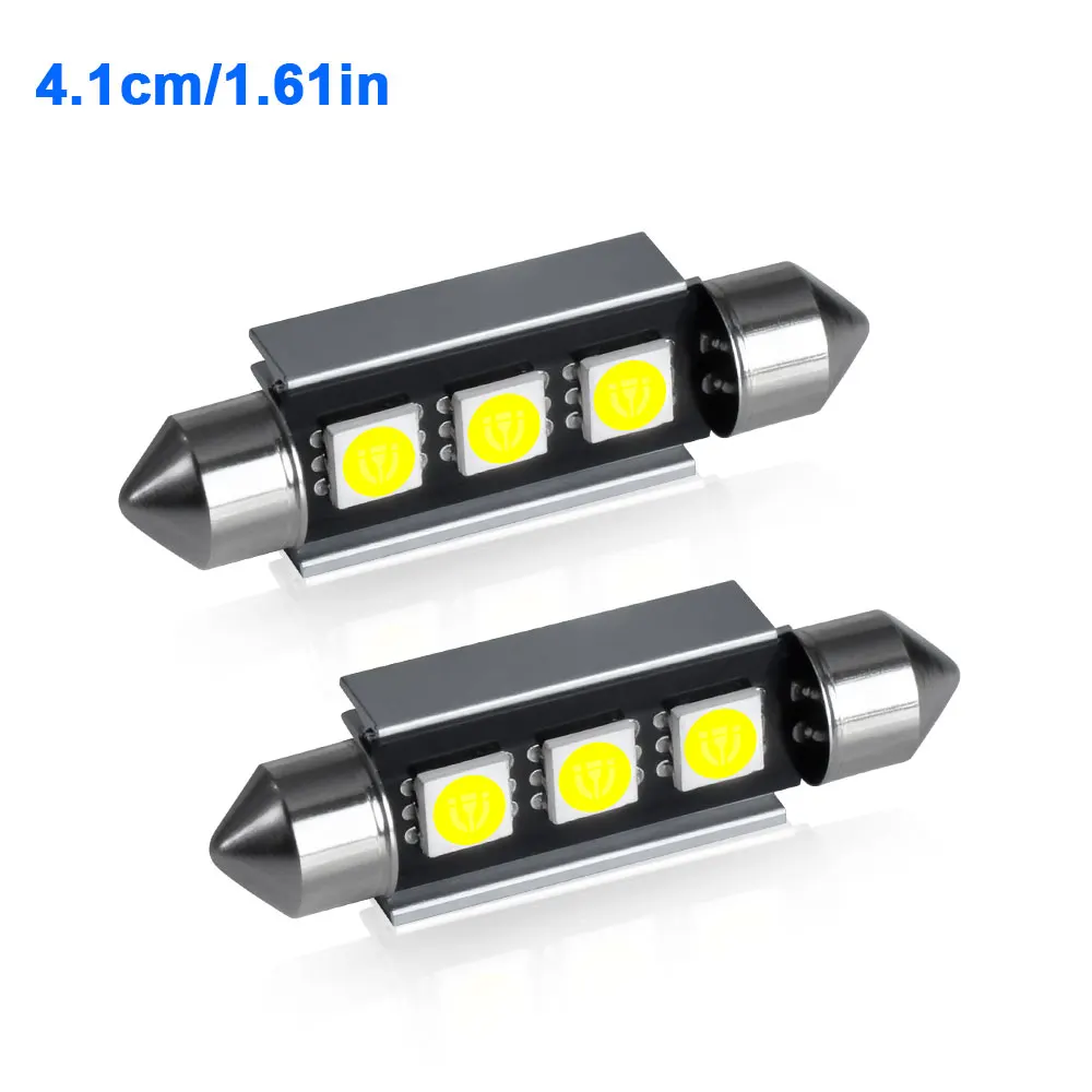 2/4/6/10PCS Super Helle Girlande LED 31/36/39/42MM 5050 3 Chips Aluminium Körper Schnelle Kühlung für Auto Lesen Kennzeichen Licht